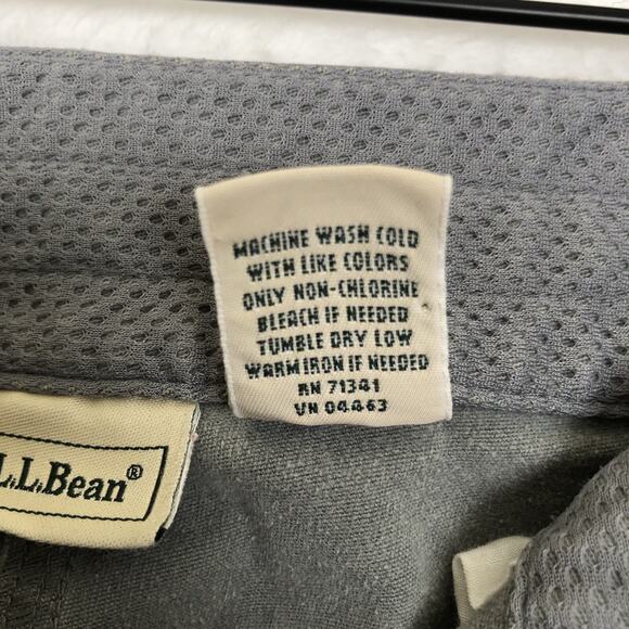 VTG LL BEAN Pants Women's Sz 4 Tall‎ Gray Cotton Mid Rise Snap Pockets Outdoor - Picture 4 of 12